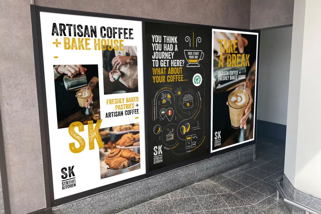 NEC large format sign printing Streat kitchen bakehouse
